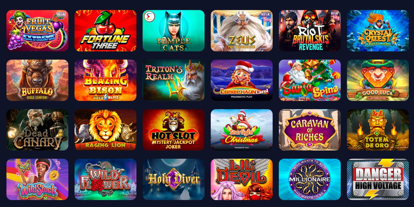 All slot games at Sloterra casino include a demo mode