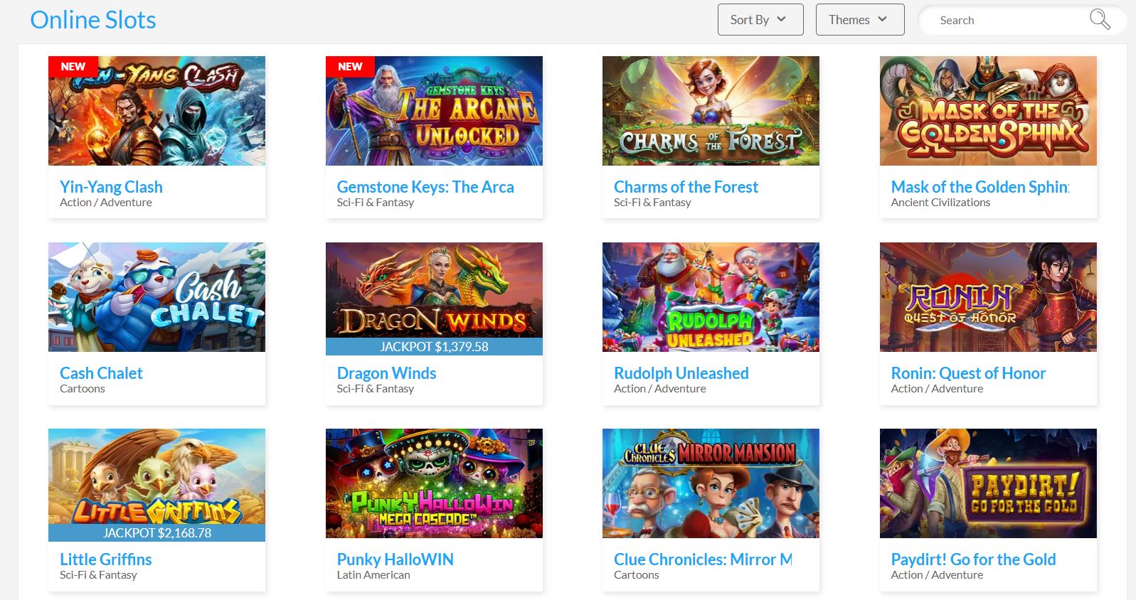 Slot games are the largest category on the platform