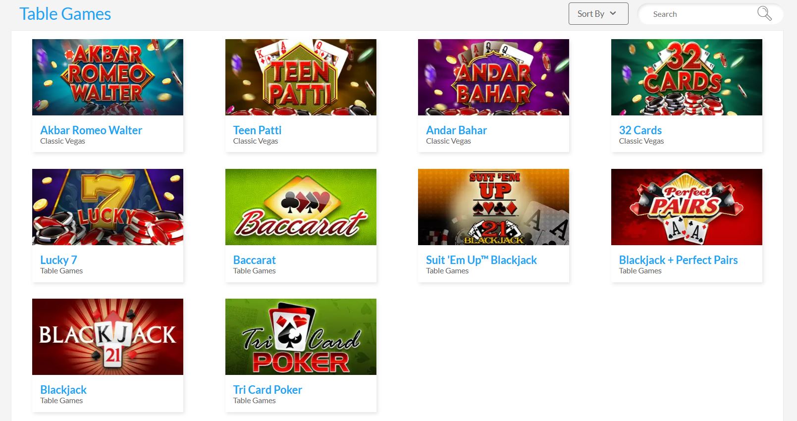 Cool Cat Casino’s table game selection is quite limited 