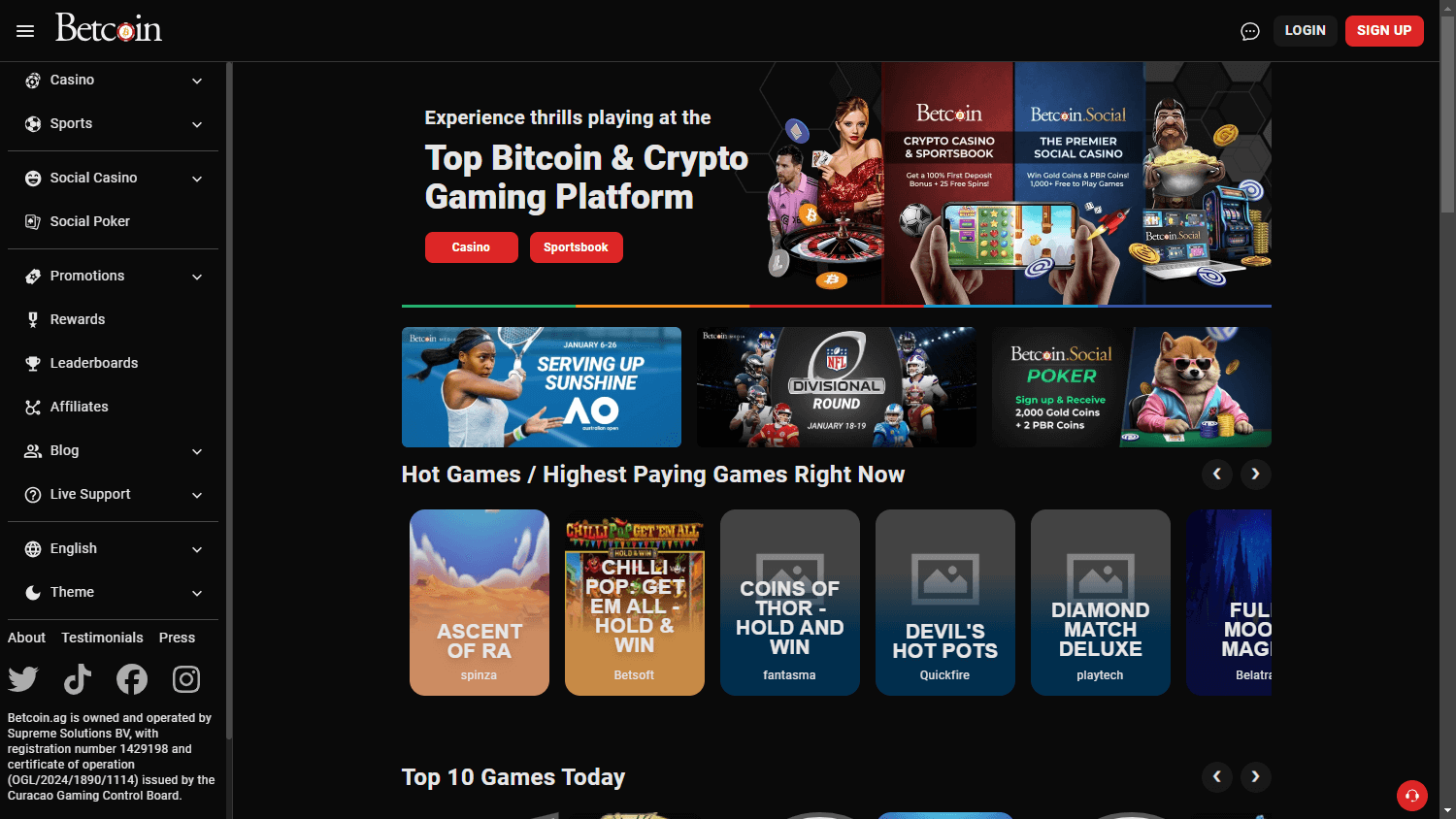 Betcoin-ag_Casino_homepage_desktop